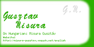 gusztav misura business card